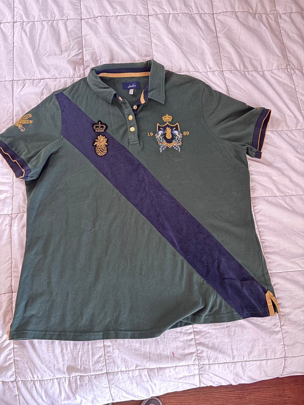 Pre-Owned oules Womens Beaufort Embroidered Polo Shirt XL Size 16